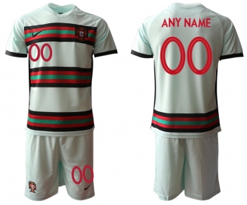 Men 2021 European Cup Portugal away grey customized Soccer Jersey1