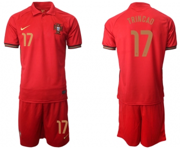 Men 2021 European Cup Portugal home red 17 Soccer Jersey