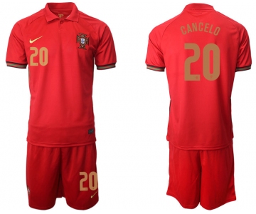 Men 2021 European Cup Portugal home red 20 Soccer Jersey