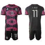 Men 2020-2021 Season National team Mexico home black 11 Soccer Jersey