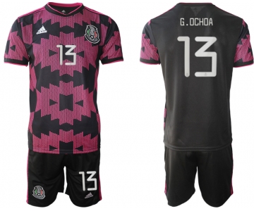 Men 2020-2021 Season National team Mexico home black 13 Soccer Jersey