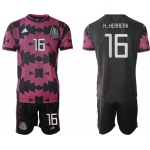 Men 2020-2021 Season National team Mexico home black 16 Soccer Jersey