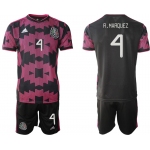 Men 2020-2021 Season National team Mexico home black 4 Soccer Jersey