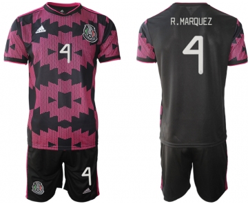 Men 2020-2021 Season National team Mexico home black 4 Soccer Jersey