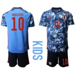 Youth 2020-2021 Season National team Japan home blue 10 Soccer Jersey1