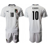 2021 Men Italy away 10 new style white soccer jerseys