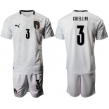 2021 Men Italy away 3 white soccer jerseys