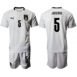 2021 Men Italy away 5 white soccer jerseys