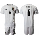 2021 Men Italy away 6 white soccer jerseys