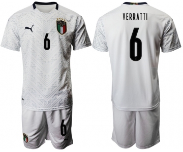 2021 Men Italy away 6 white soccer jerseys