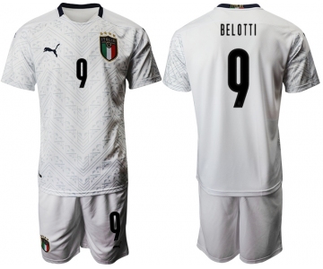 2021 Men Italy away 9 white soccer jerseys