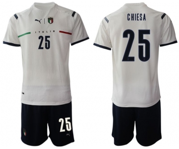 Men 2020-2021 European Cup Italy away white 25 Soccer Jersey