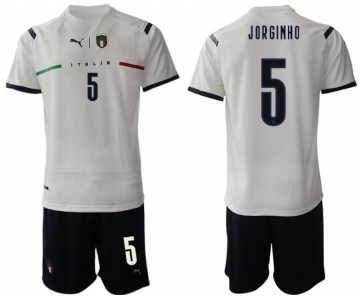 Men 2020-2021 European Cup Italy away white 5 Soccer Jersey