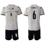 Men 2020-2021 European Cup Italy away white 6 Soccer Jersey