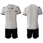 Men 2020-2021 European Cup Italy away white blank Soccer Jersey