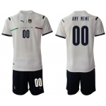 Men 2020-2021 European Cup Italy away white customized Soccer Jersey