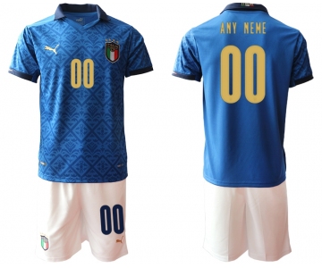 Men 2021 European Cup Italy blue Soccer Jersey