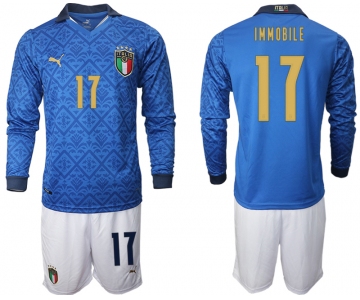 Men 2021 European Cup Italy home Long sleeve 17 soccer jerseys