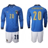 Men 2021 European Cup Italy home Long sleeve 20 soccer jerseys