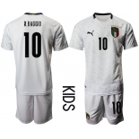 Youth 2021 European Cup Italy away white 10 Soccer Jersey