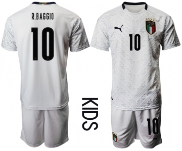 Youth 2021 European Cup Italy away white 10 Soccer Jersey