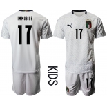 Youth 2021 European Cup Italy away white 17 Soccer Jersey