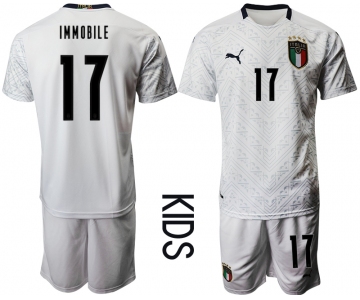 Youth 2021 European Cup Italy away white 17 Soccer Jersey