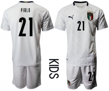 Youth 2021 European Cup Italy away white 21 Soccer Jersey