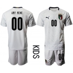 Youth 2021 European Cup Italy away white customized Soccer Jersey