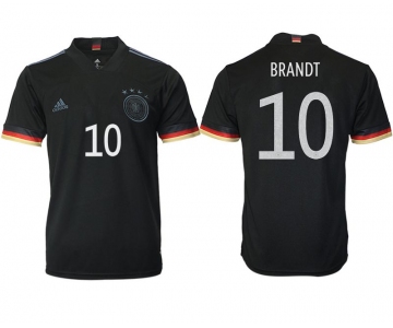 Men 2020-2021 European Cup Germany away aaa version black 10 Adidas Soccer Jersey