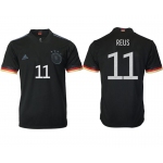 Men 2020-2021 European Cup Germany away aaa version black 11 Adidas Soccer Jersey