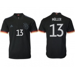 Men 2020-2021 European Cup Germany away aaa version black 13 Adidas Soccer Jersey