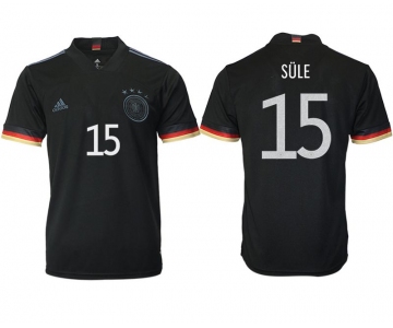 Men 2020-2021 European Cup Germany away aaa version black 15 Adidas Soccer Jersey