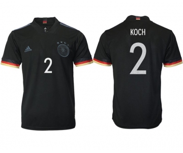 Men 2020-2021 European Cup Germany away aaa version black 2 Adidas Soccer Jersey