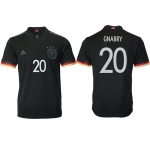 Men 2020-2021 European Cup Germany away aaa version black 20 Adidas Soccer Jersey