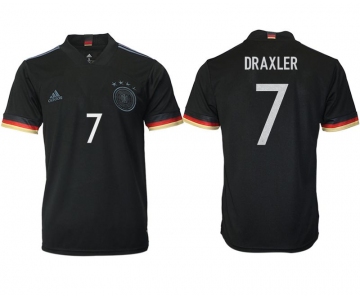 Men 2020-2021 European Cup Germany away aaa version black 7 Adidas Soccer Jerseys