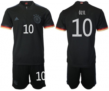 Men 2020-2021 European Cup Germany away black 10 Adidas Soccer Jerseys