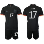 Men 2020-2021 European Cup Germany away black 17 Adidas Soccer Jersey