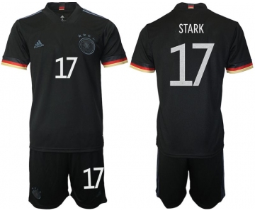 Men 2020-2021 European Cup Germany away black 17 Adidas Soccer Jersey