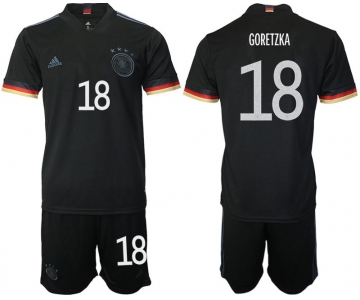 Men 2020-2021 European Cup Germany away black 18 Adidas Soccer Jersey