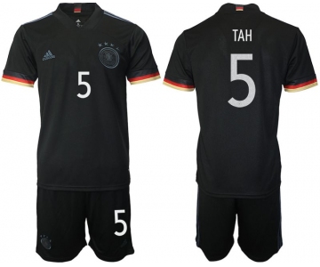 Men 2020-2021 European Cup Germany away black 5 Adidas Soccer Jersey