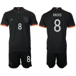 Men 2020-2021 European Cup Germany away black 8 Adidas Soccer Jersey