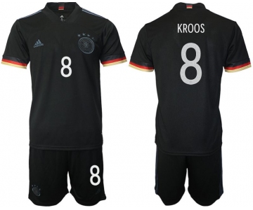 Men 2020-2021 European Cup Germany away black 8 Adidas Soccer Jersey