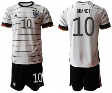 Men 2021 European Cup Germany home white 10 Soccer Jersey