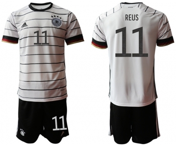 Men 2021 European Cup Germany home white 11 Soccer Jersey