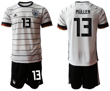 Men 2021 European Cup Germany home white 13 Soccer Jersey3