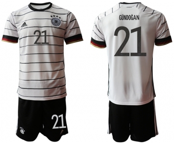 Men 2021 European Cup Germany home white 21 Soccer Jersey