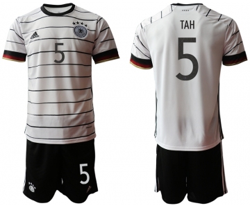 Men 2021 European Cup Germany home white 5 Soccer Jersey