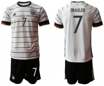 Men 2021 European Cup Germany home white 7 Soccer Jersey1