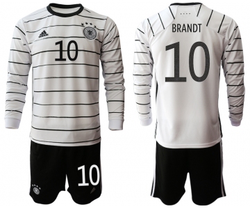 Men 2021 European Cup Germany home white Long sleeve 10 Soccer Jersey1